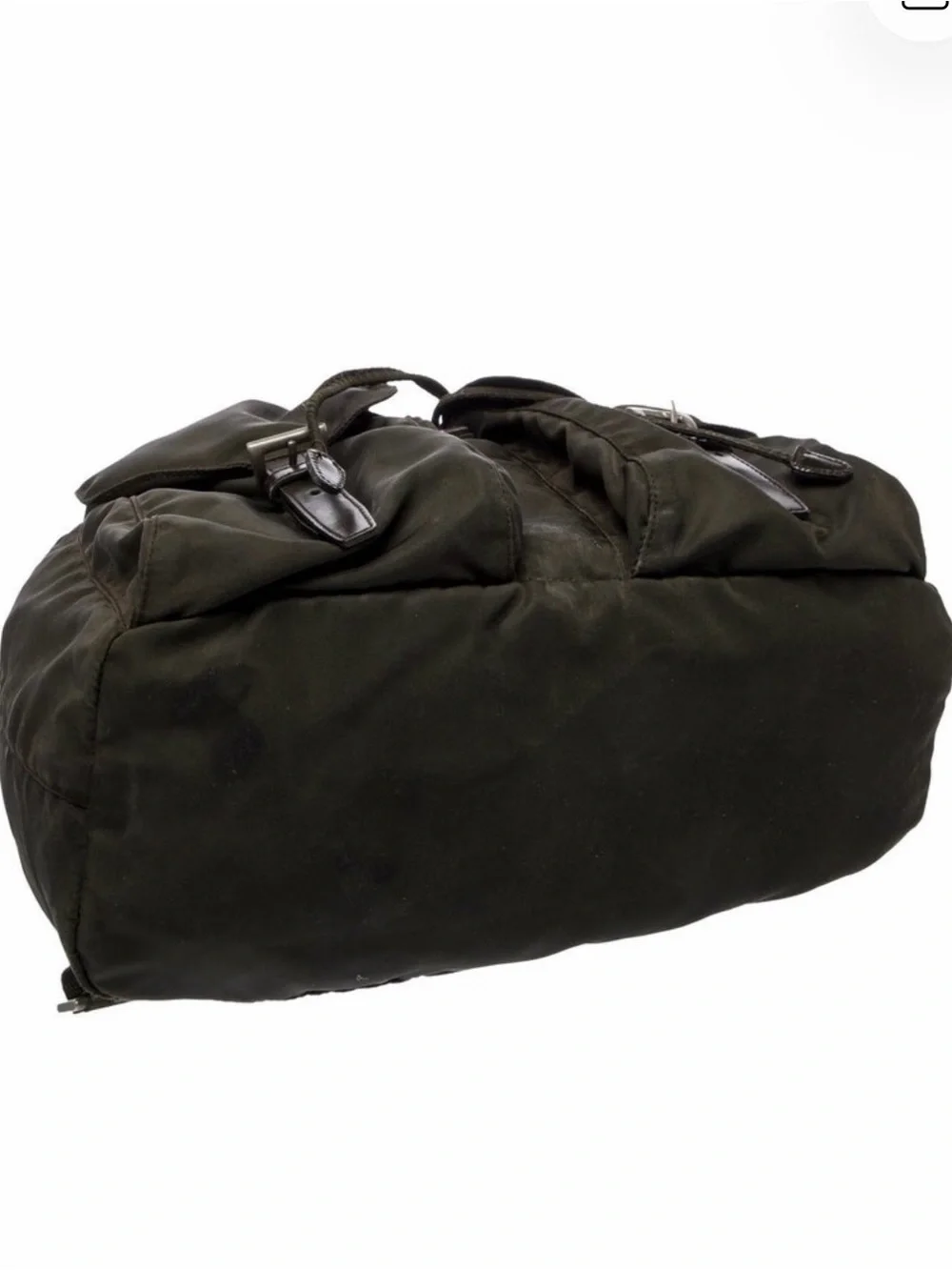 Prada Olive Green Nylon Backpack - Designer Bag